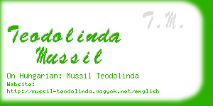 teodolinda mussil business card